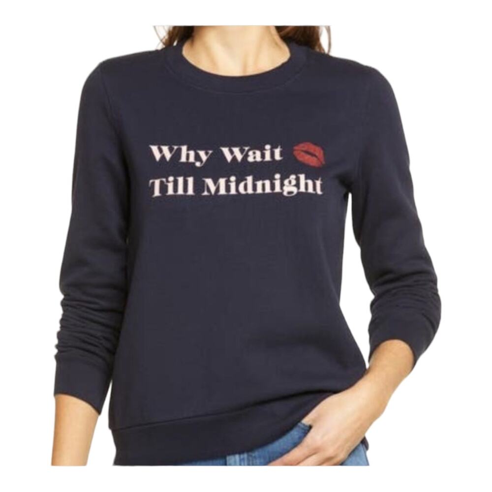 NEW 1901 Graphic Black Fleece Lined Sweatshirt Size Small